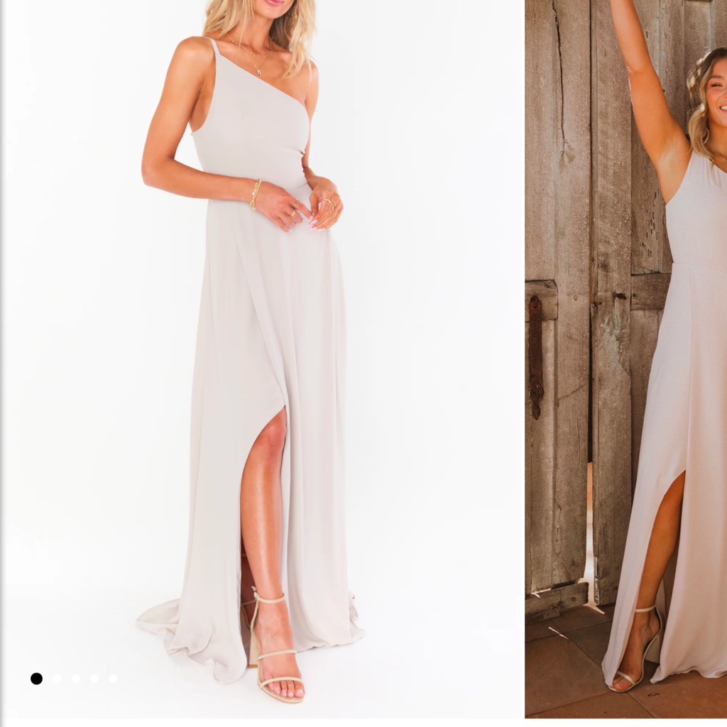 Show Me Your Mumu Shannon Bridesmaid Dress Color: Show Me Your Ring Crisp